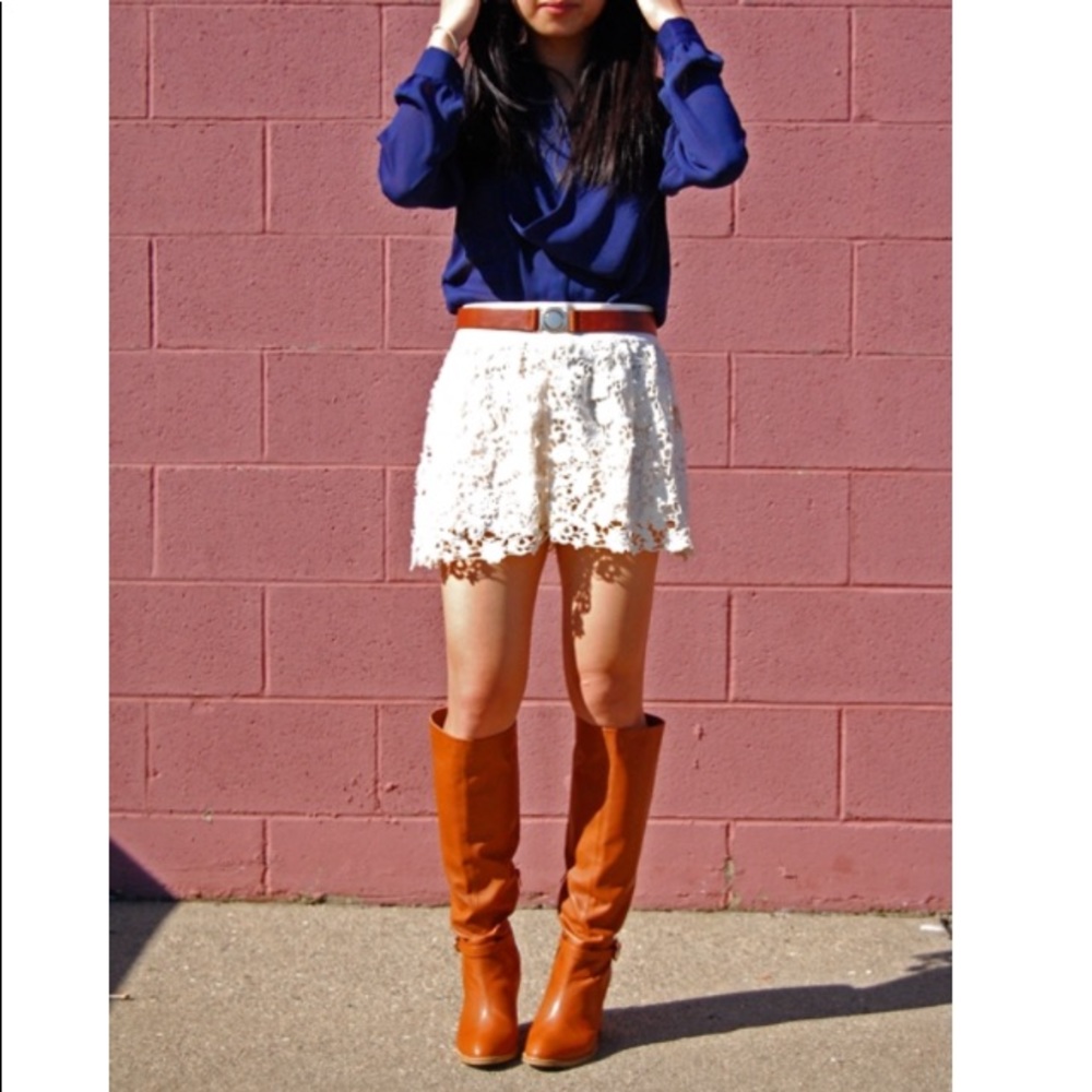 NEW Abercrombie & Fitch Crochet Lace Mini Skirt - Picture 6 of 8